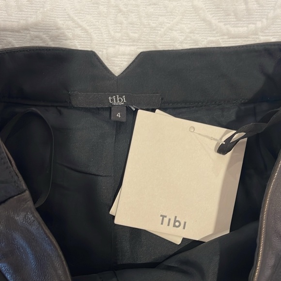 NWT Tibi Black leather skirt 4 - Picture 5 of 7